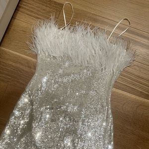 Feather Sequin Dress